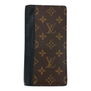 LOUIS VUITTON Louis Vuitton Monogram Macassar Portefeuille Brazza Brown Black...